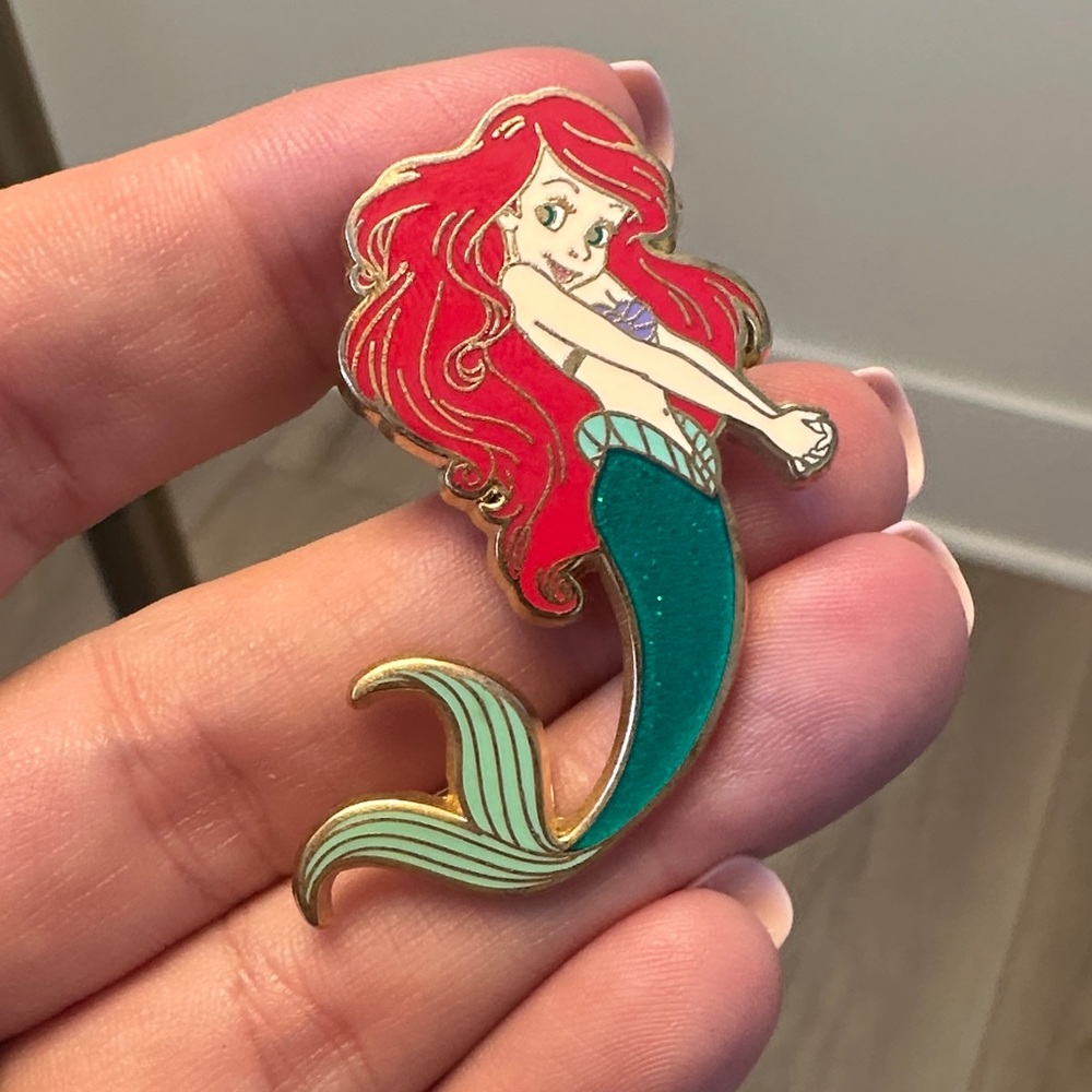 Disney Ariel Glitter Mermaid Tail Pin | The Little Mermaid | Enamel